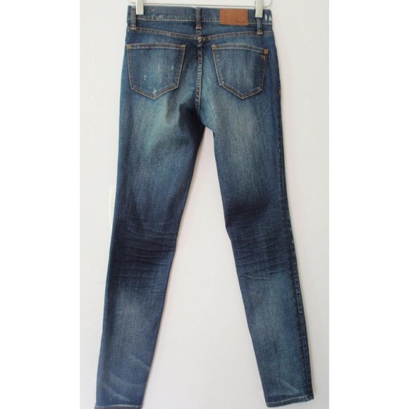 MADEWELL SKINNY SKINNY MID RISE DENIM JEANS SIZE 25 EDMONTON BLUE WASH - Picture 5 of 12